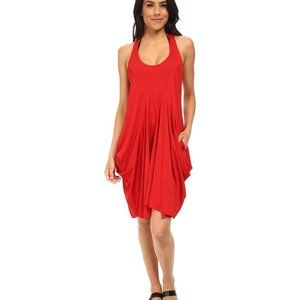 Michael Kors - Solid Draped Cover-Up (Chili) Women
